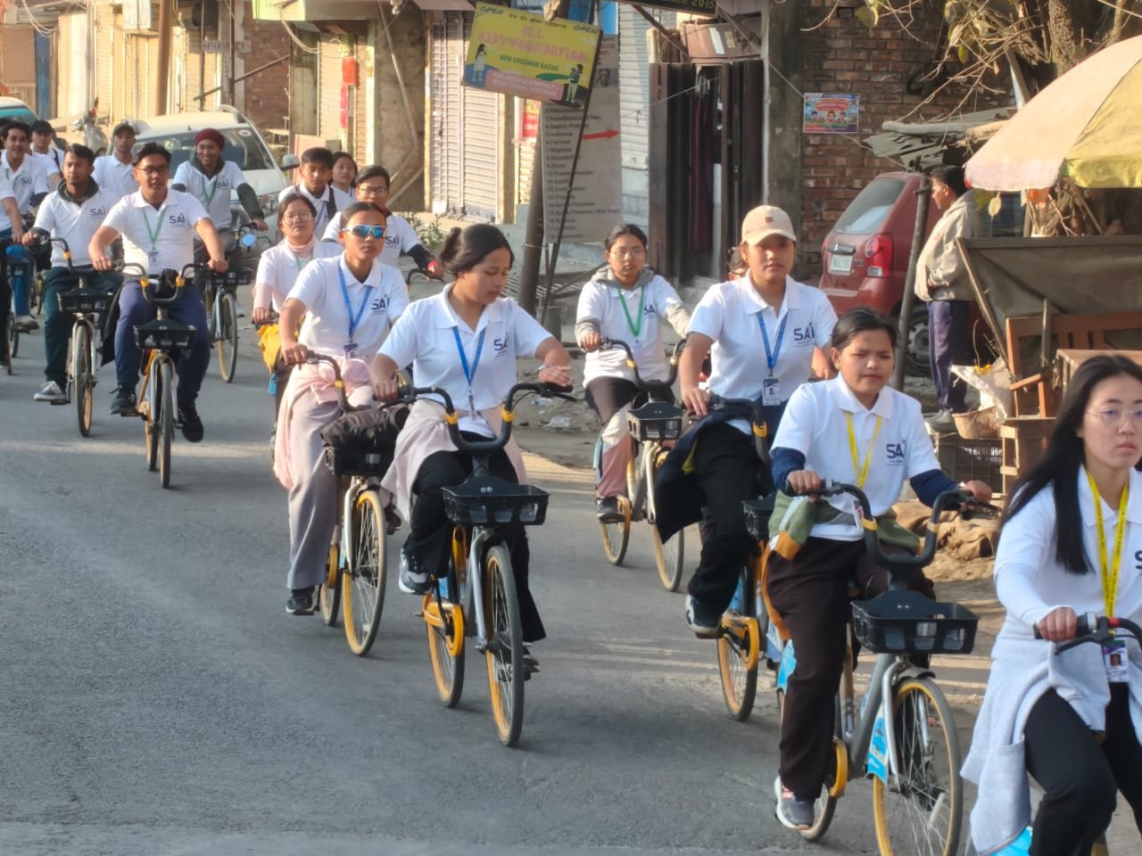 Manipur: SAI Conducts ‘Sunday On Cycle’ Fitness Drive With DM College Of Science