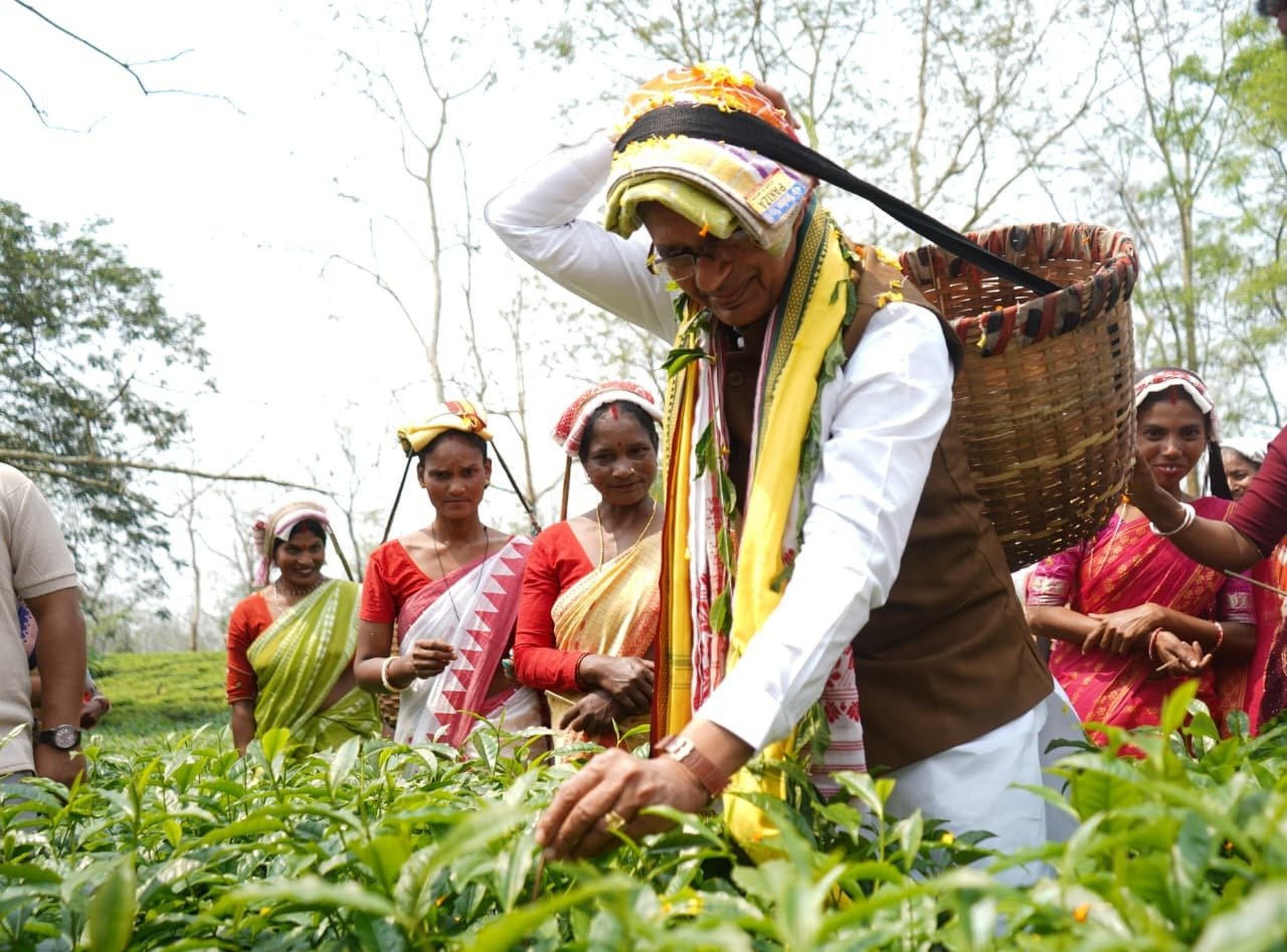 Union Minister Shivraj Singh Chouhan Accuses Congress Of “Five Major Sins” Against Assam; Pledges Land Rights For Tea Workers